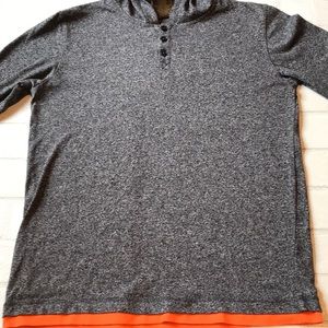 Buzz Cuts gray with orange hoodie ( L )